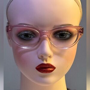 Swarovski Pink to Clear Gradient Plastic frame, Genuine Pink Swarovski Crystals